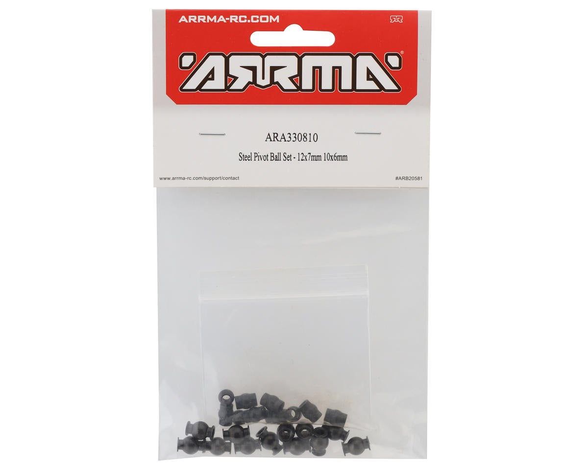 Steel Pivot Ball Set - 12x7mm 10x6mm