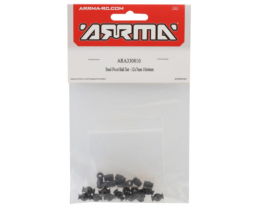 Steel Pivot Ball Set - 12x7mm 10x6mm