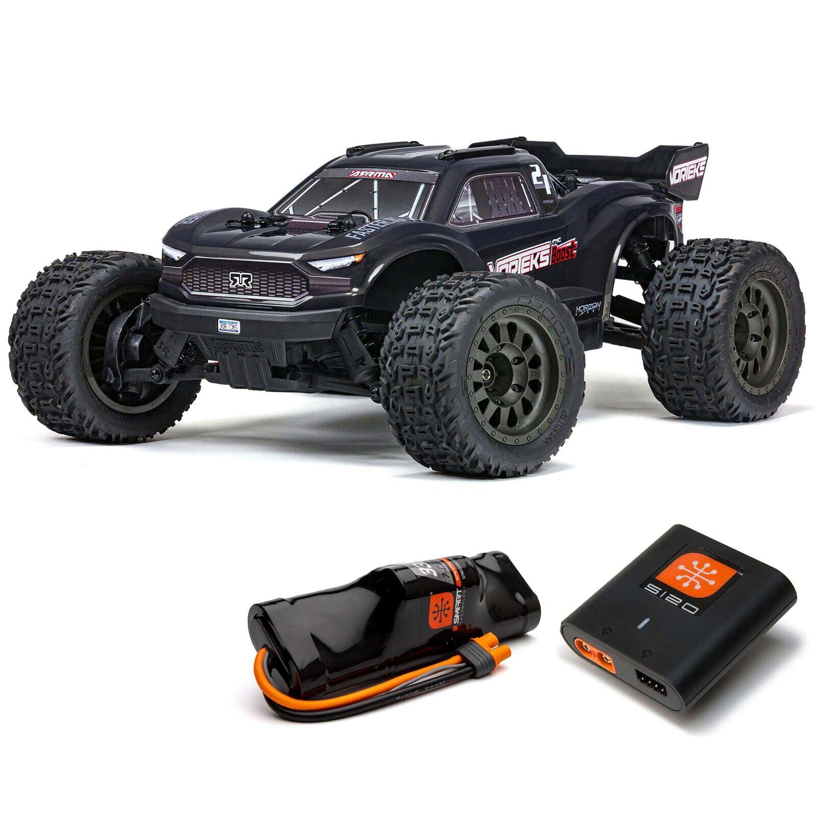 1/10 Vorteks 4x2 Boost Mega with Battery and Charger (Black) (ARA4105SV4T2)