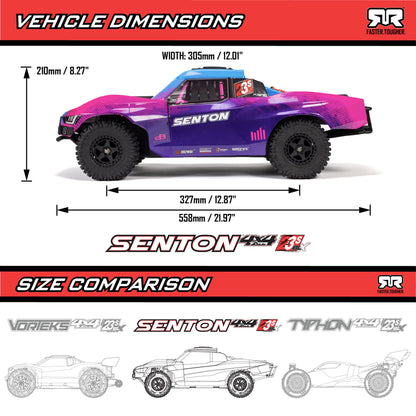 1/10 Senton 223S 4x4 Ready to Run (Red) (ARA4303V4T2)_12