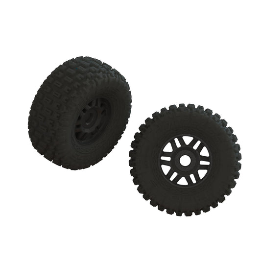 dBoots Fortress LP Premounted Tires with Black Wheels for Mojave 4S (2) (ARA550110)