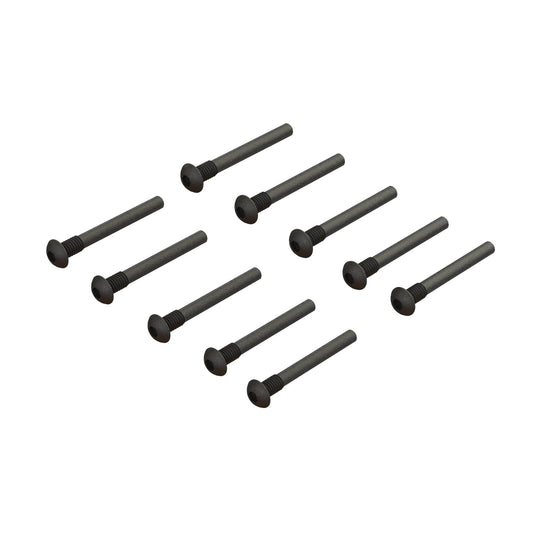Buttonhead Screw Pins 3x24mm for NASCAR/Grom (10) (ARA702013)