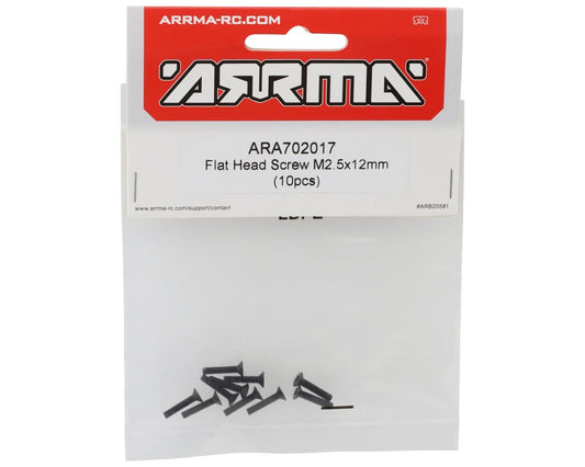 Flat Head Screw M2.5x12mm (10pcs) (ARA702017)