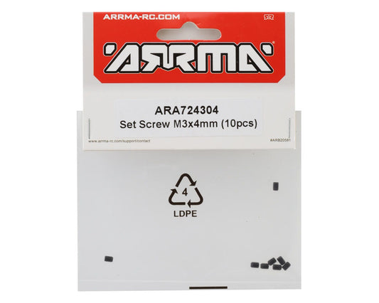 3x4mm Set Screws (10) (ARA724304)
