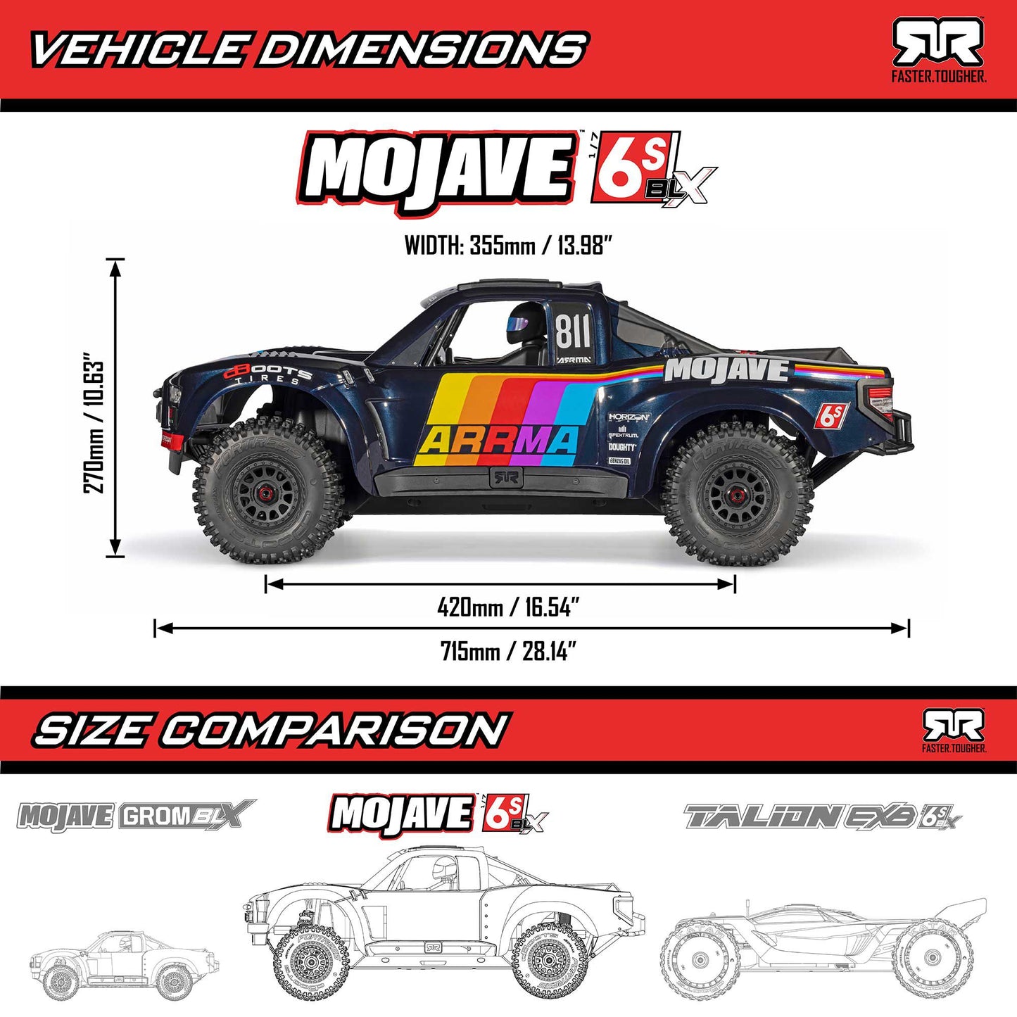 1/7 Mojave 6S V3 Ready to Run (Beige) (ARA7604V3T2)_17