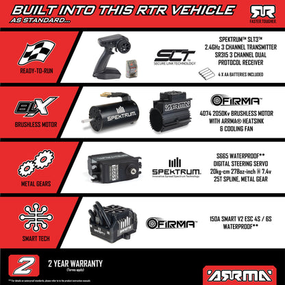 1/7 Talion 4x4 6S EXB BLX V6 Ready to Run (Black) (ARA7707V6T1)_24