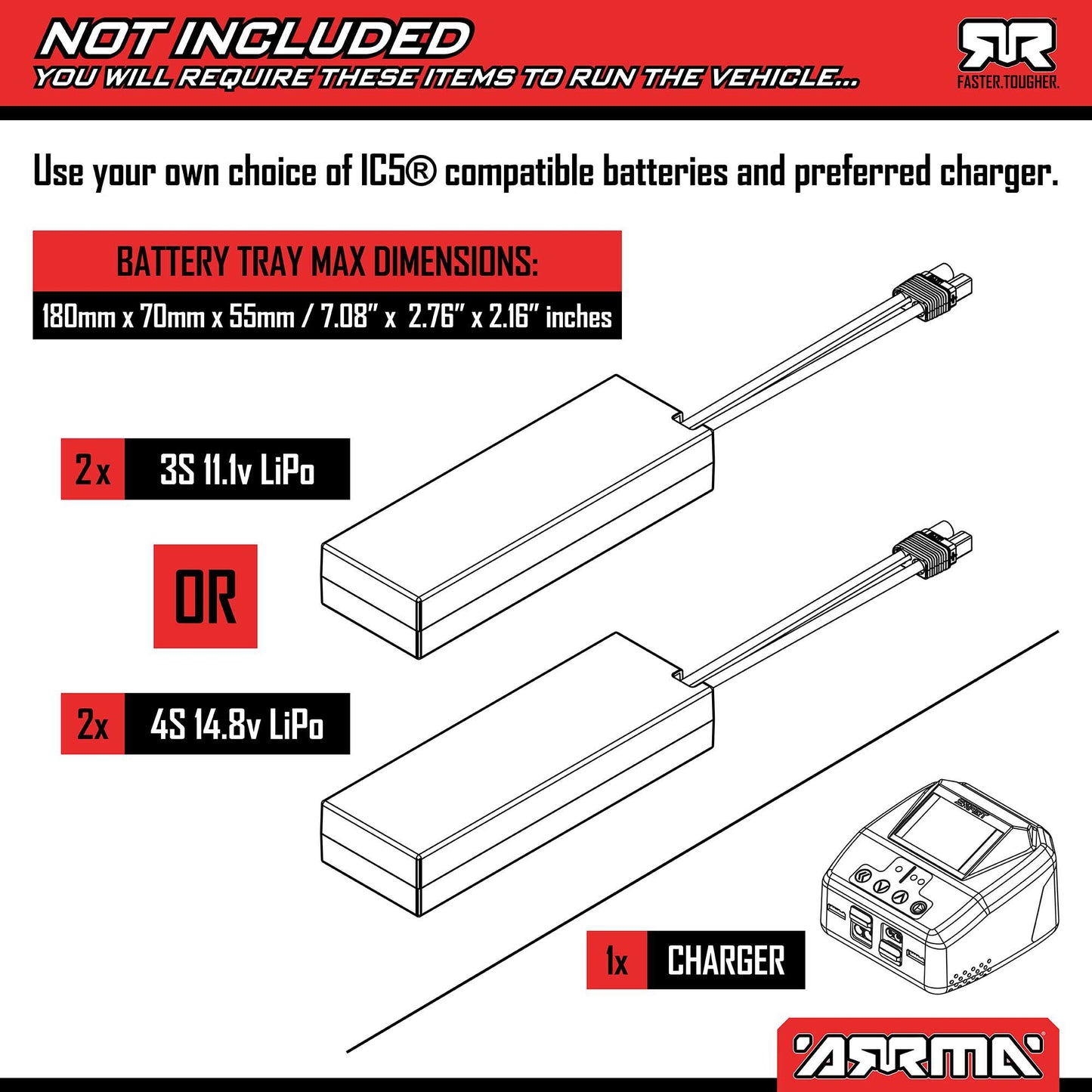 1/7 Limitless 120 8S BLX Ready to Run (Red/Black) (ARA7816T1)_8