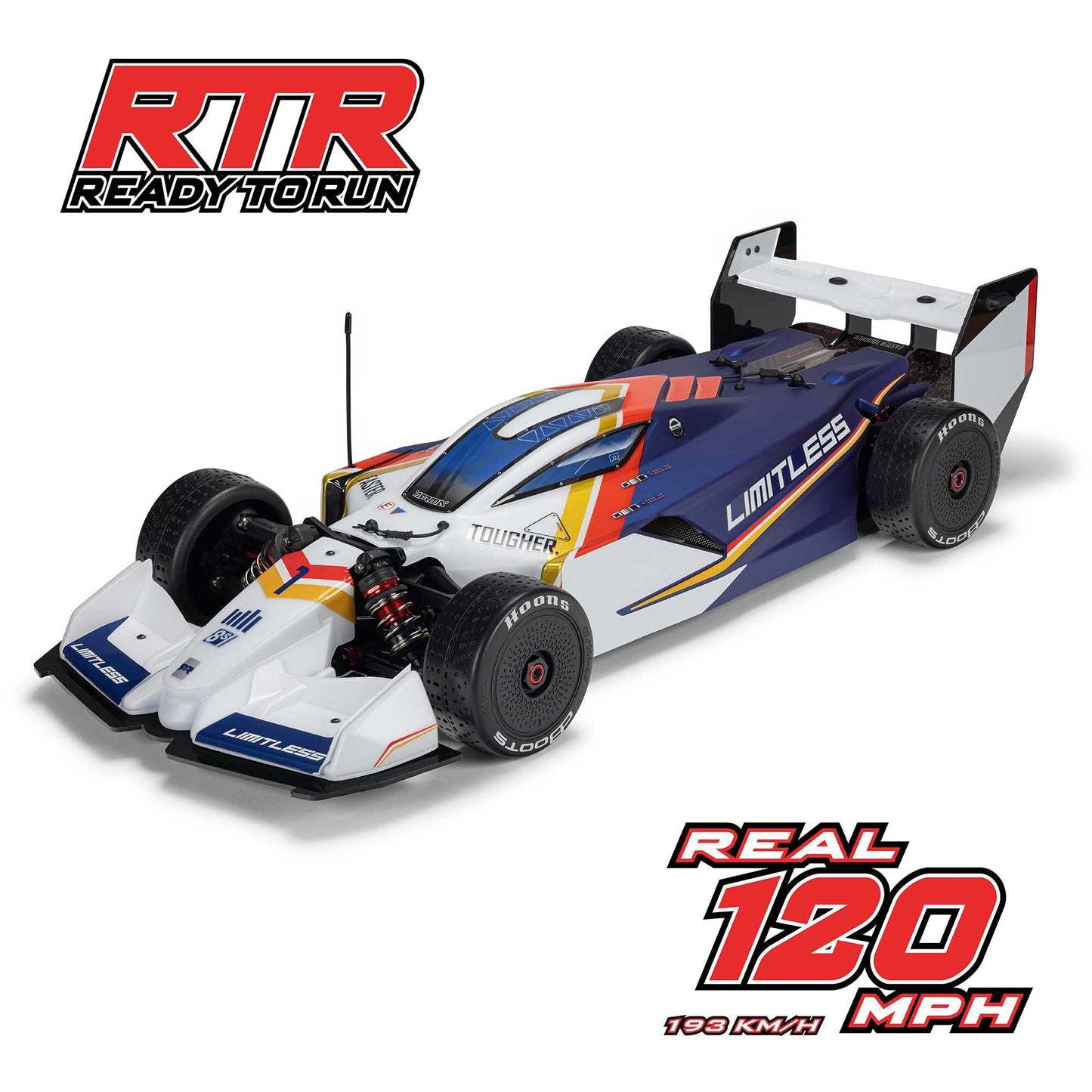 1/7 Limitless 120 8S BLX Ready to Run (White/Blue) (ARA7816T2)_2