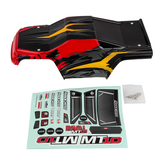 RIVAL MT10 Body V2 (Red / Yellow) for RC Vehicles (ASC25830)