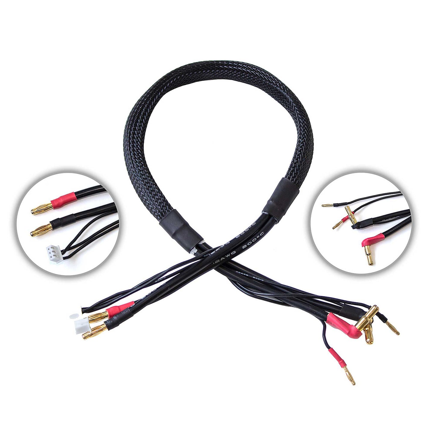 Reedy 1-2S Pro Charge Lead with 4mm and 5mm Connectors (ASC27233)