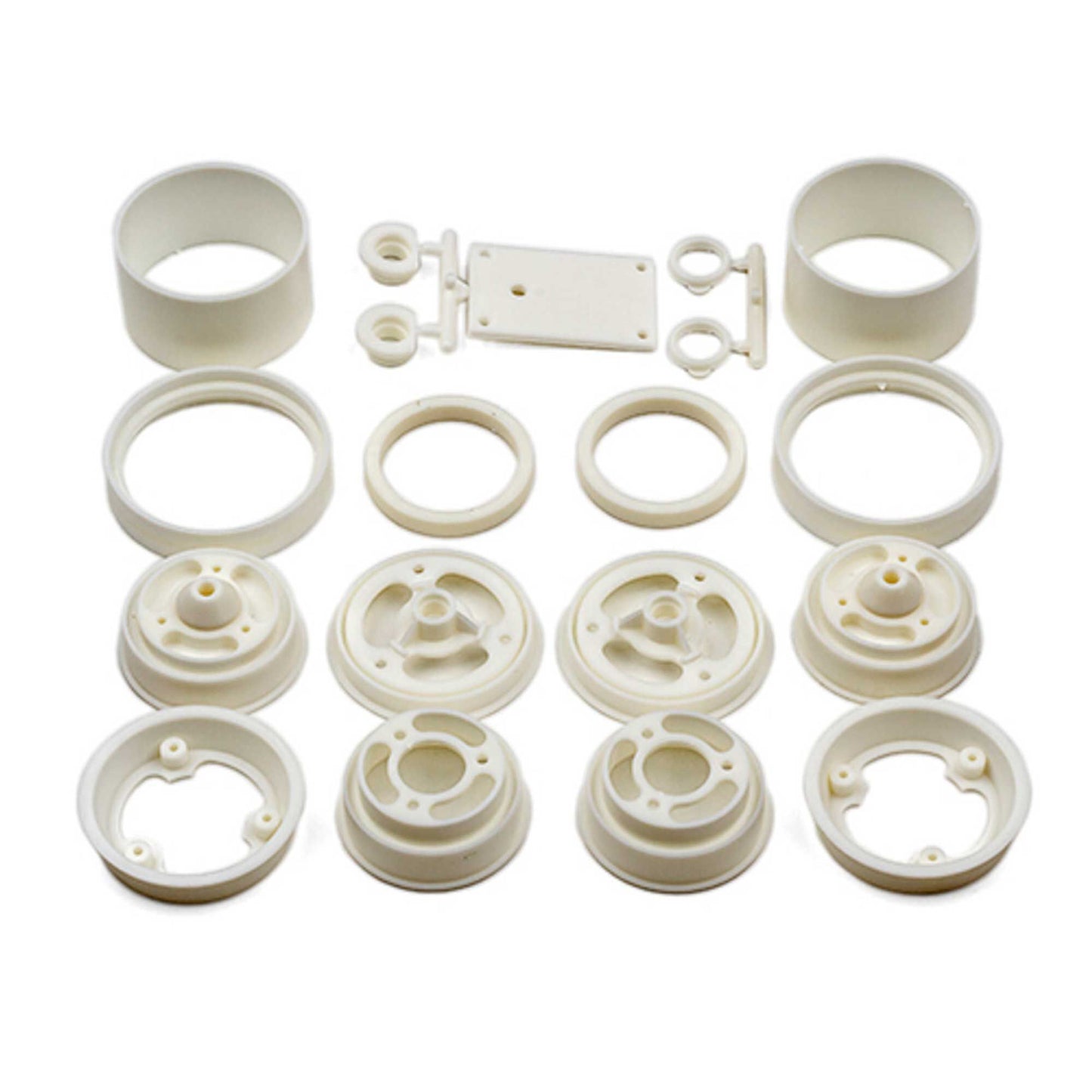 RC10 White Wheels for Front and Rear (ASC6643)
