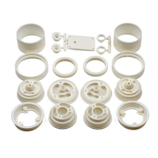 RC10 White Wheels for Front and Rear (ASC6643)