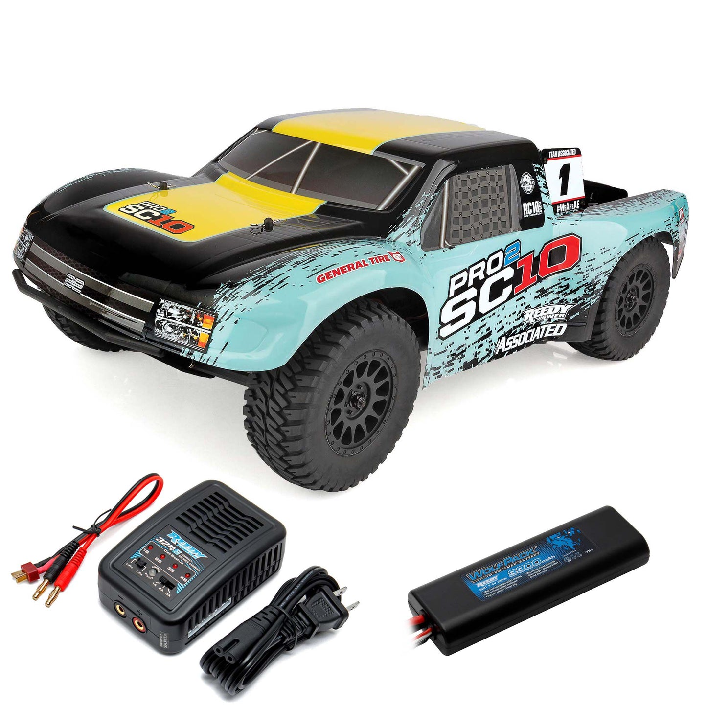 1/10 Pro2 SC10 2WD Short Course Truck Ready to Run with Battery and Charger (ASC70020C)