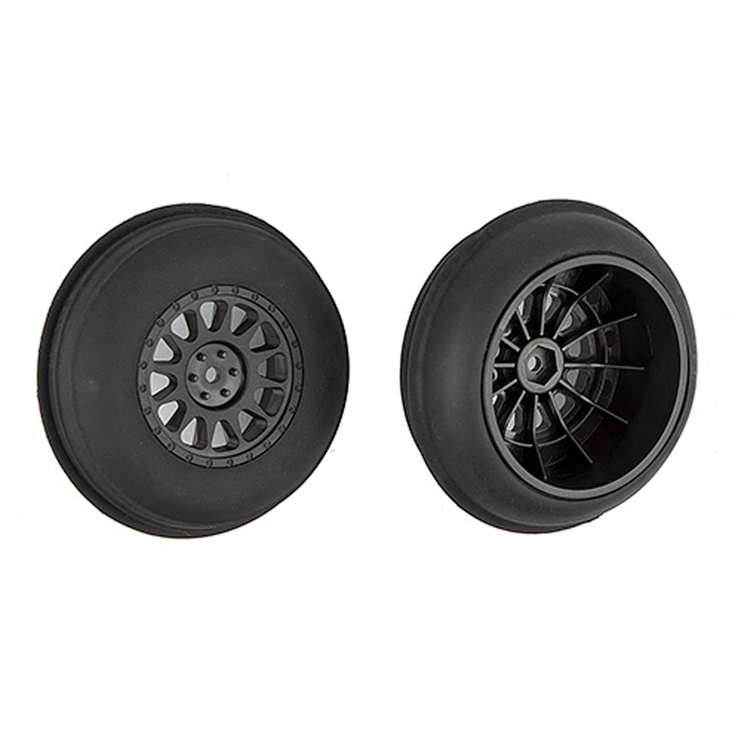 1/10 Sand Ribbed Front Pre-Mounted Tires with Method SC Wheels (Black) (ASC71063)