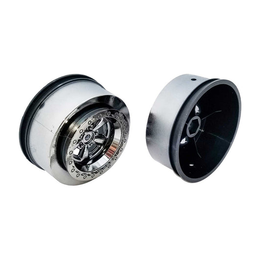 Drag Rear Wheels 2.2" / 3" 12 mm Hex Black Chrome (ASC71076)