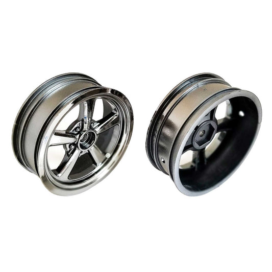 2.2 Drag Front Wheels Black Chrome 12mm Hex (2) (ASC71077)