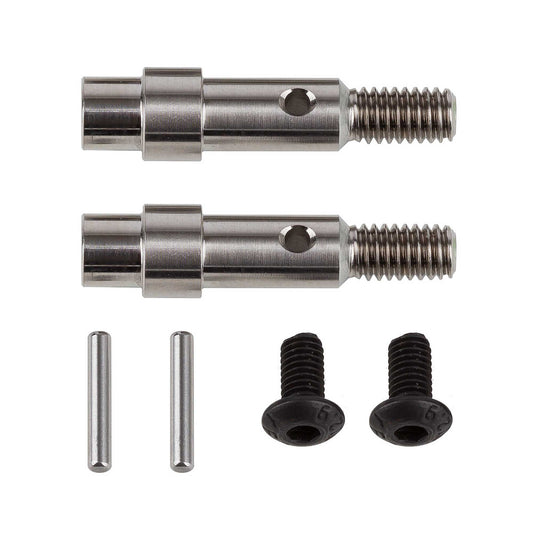 RC10B6 FT Titanium Hex Adapter for Front Axles (ASC71181)