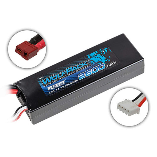 11.1V 2600mAh 3S 35C WolfPack LiPo Battery with T-plug (ASC763)
