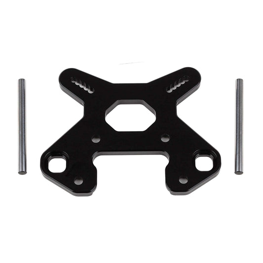 RC8B4 Front Shock Tower V2 Black Aluminum (ASC81504)