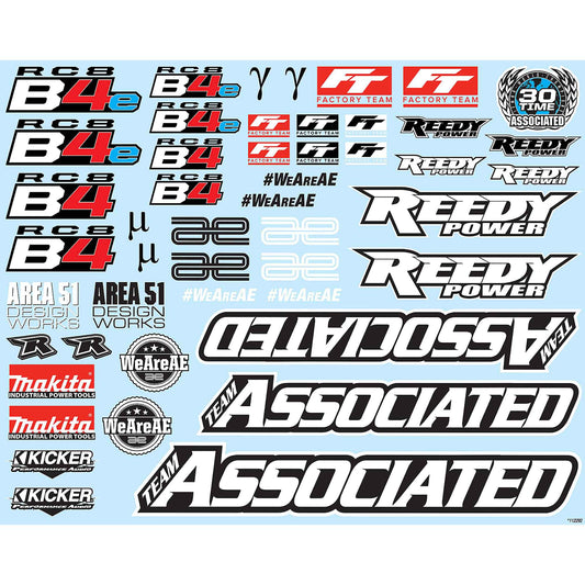 RC8B4 Decal Sheet (ASC81588)