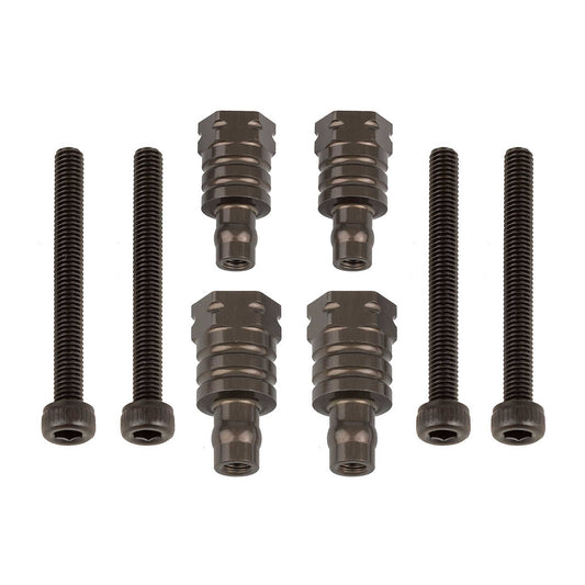 RC8B4 FT Shock Bushings 14mm & 17mm Aluminum (ASC81591)