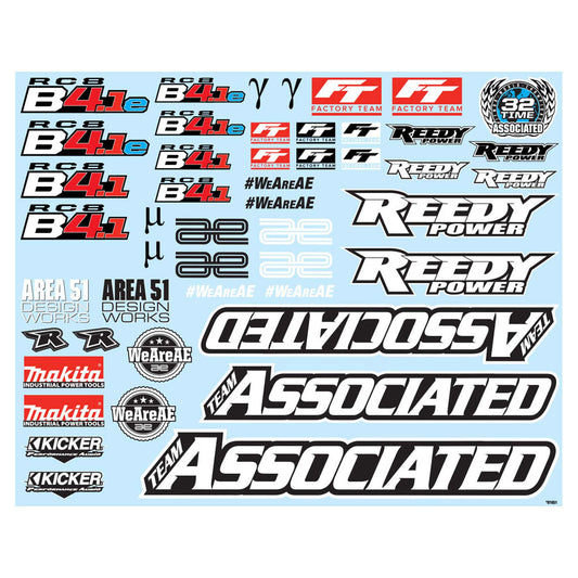 Decal Sheet for RC8B4.1 and RC8B4.1e (ASC81651)