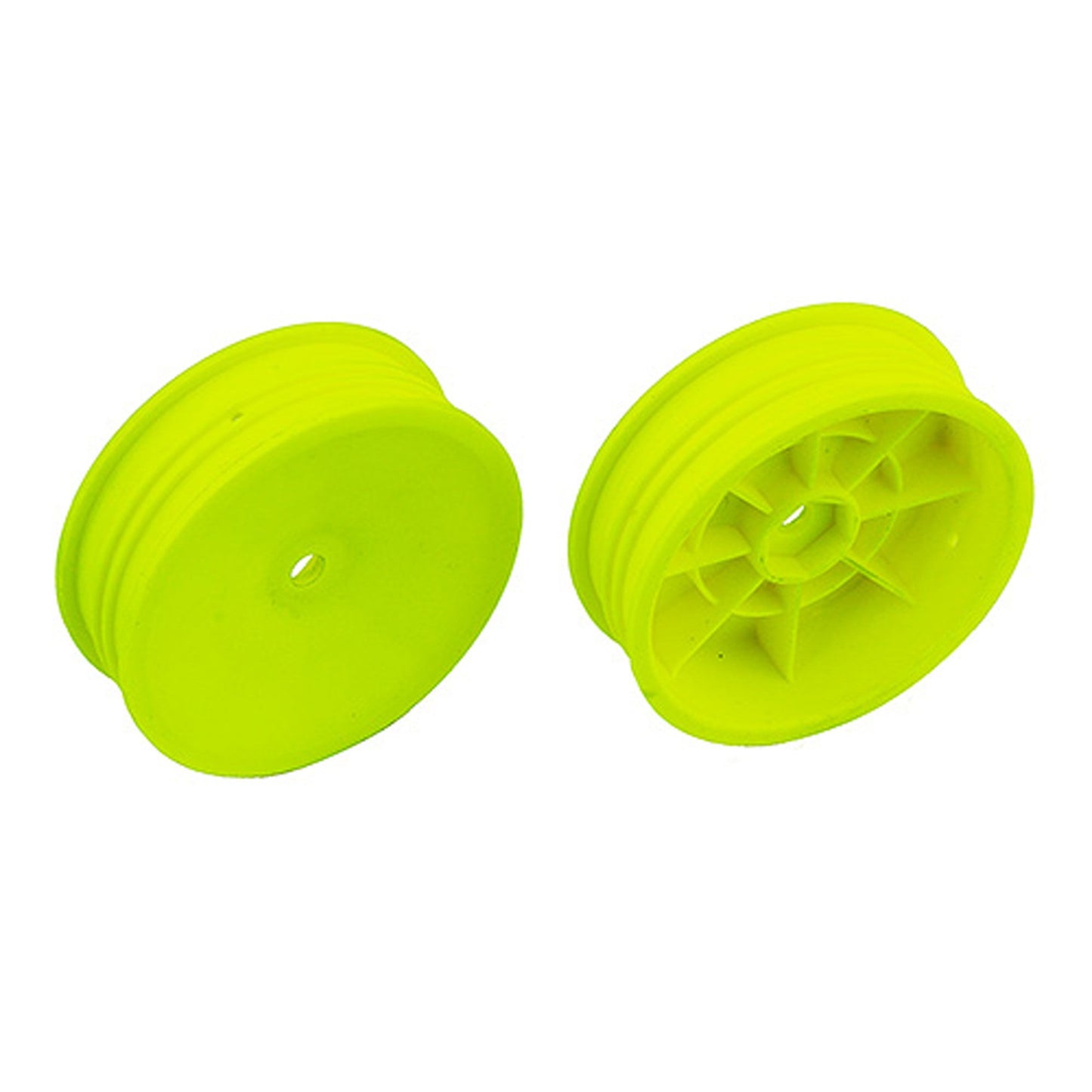 12mm Hex 2.2 Slim Front Buggy Wheels for RC10B6 (Yellow) (ASC91758)