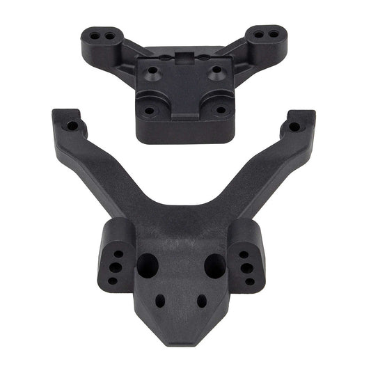 RC10B6.4 FT Top Plate and Ballstud Mount Carbon (ASC91972)