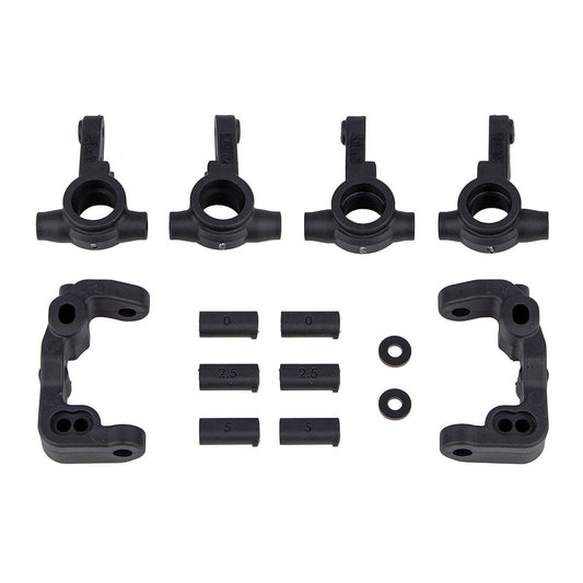 RC10B6.4 -1mm Scrub Caster and Steering Blocks (ASC91985)