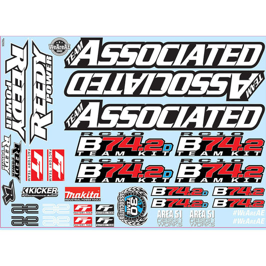 RC10B74.2 Decal Sheet (ASC92356)
