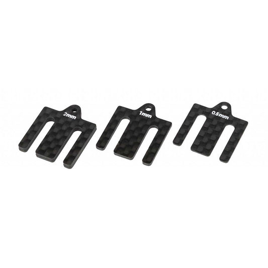 RC10B7 FT Front Bulkhead Shims Carbon Fiber (ASC92438)