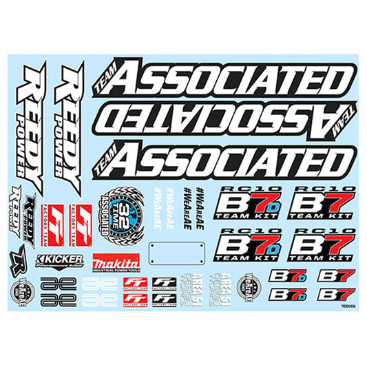 RC10B7 Decal Sheet (ASC92465)