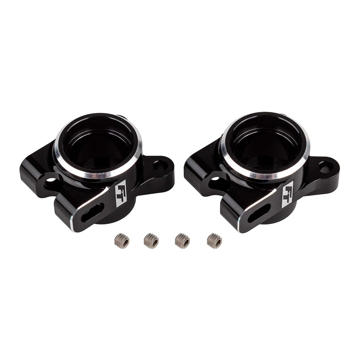Aluminum Factory Team Rear Hub Set Black  for RC10B7 (ASC92472)