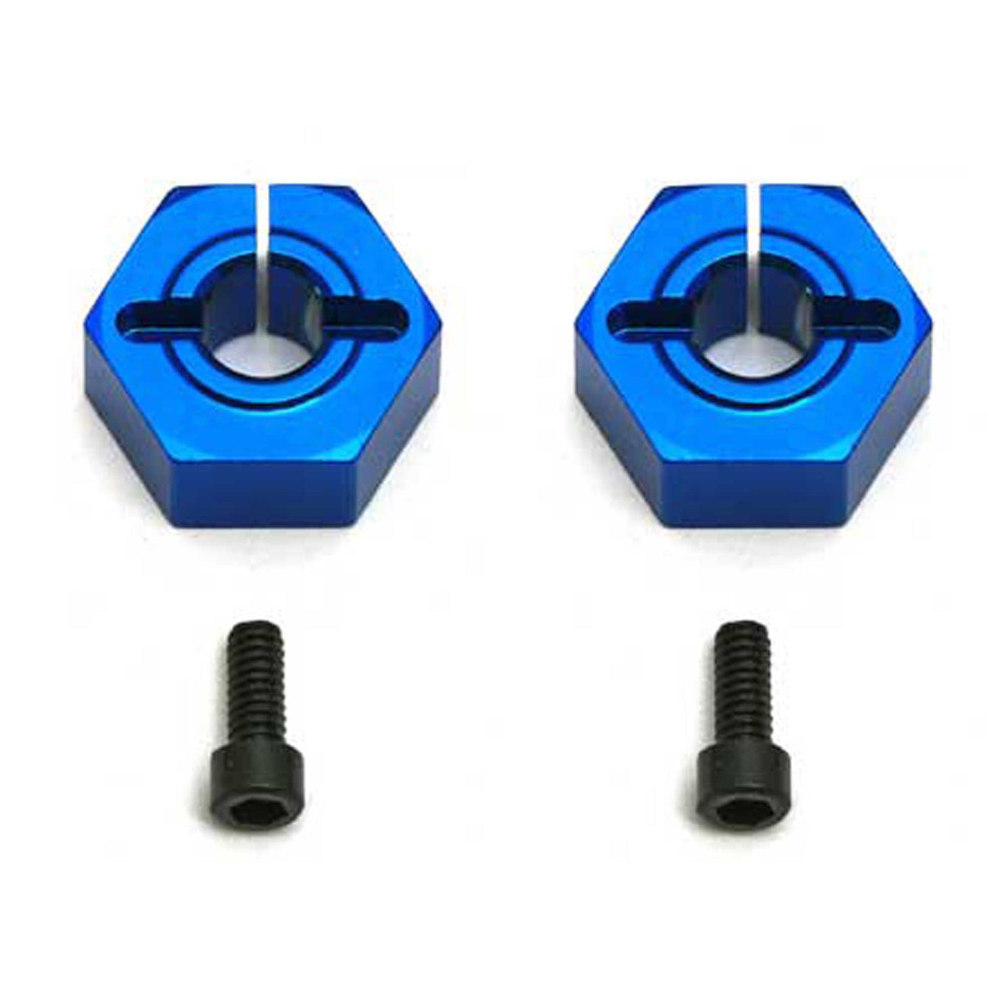 Factory Team 12mm Aluminum Clamping Wheel Hexes for SC10 Front (ASC9893)