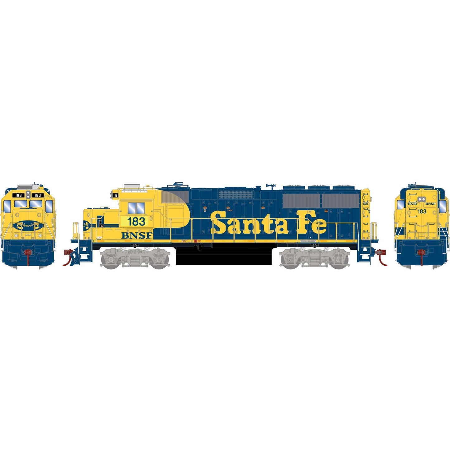 HO EMD GP60 Locomotive with Econami DCC and Sound Primed For Grime BNSF #183 (ATH-1125)