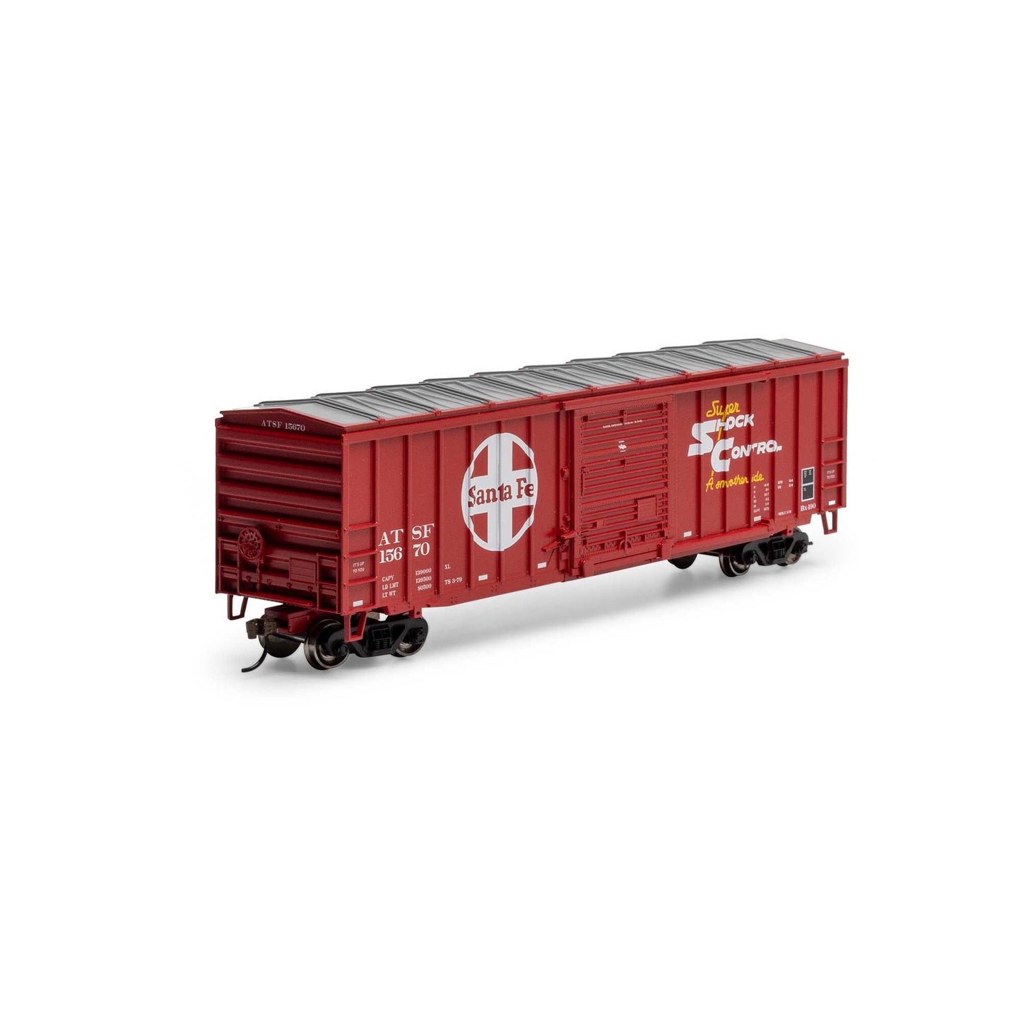 HO 50' ACF Outer Post Box Car ATSF #15670 Plastic Model Kit (ATH-1147)
