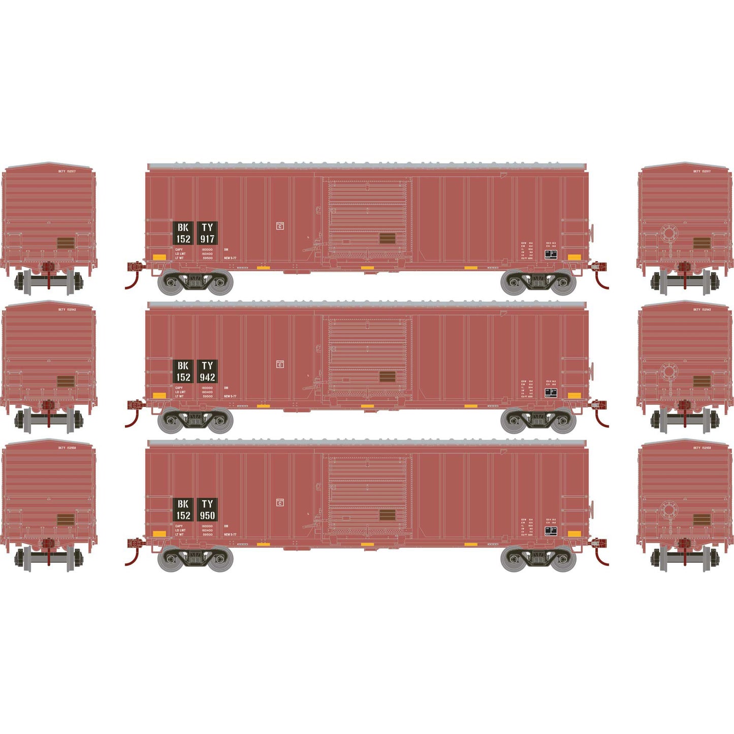 HO 50' ACF Outer Post Box Car (ATH-1181)