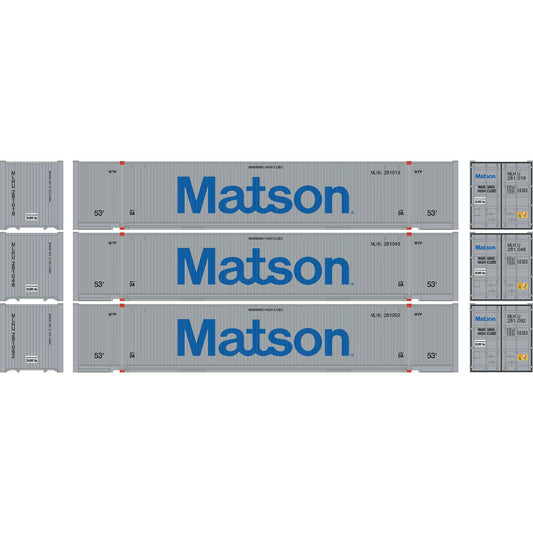 HO 53' Jindo Containers Matson MLHU Set of Three (ATH-1210)