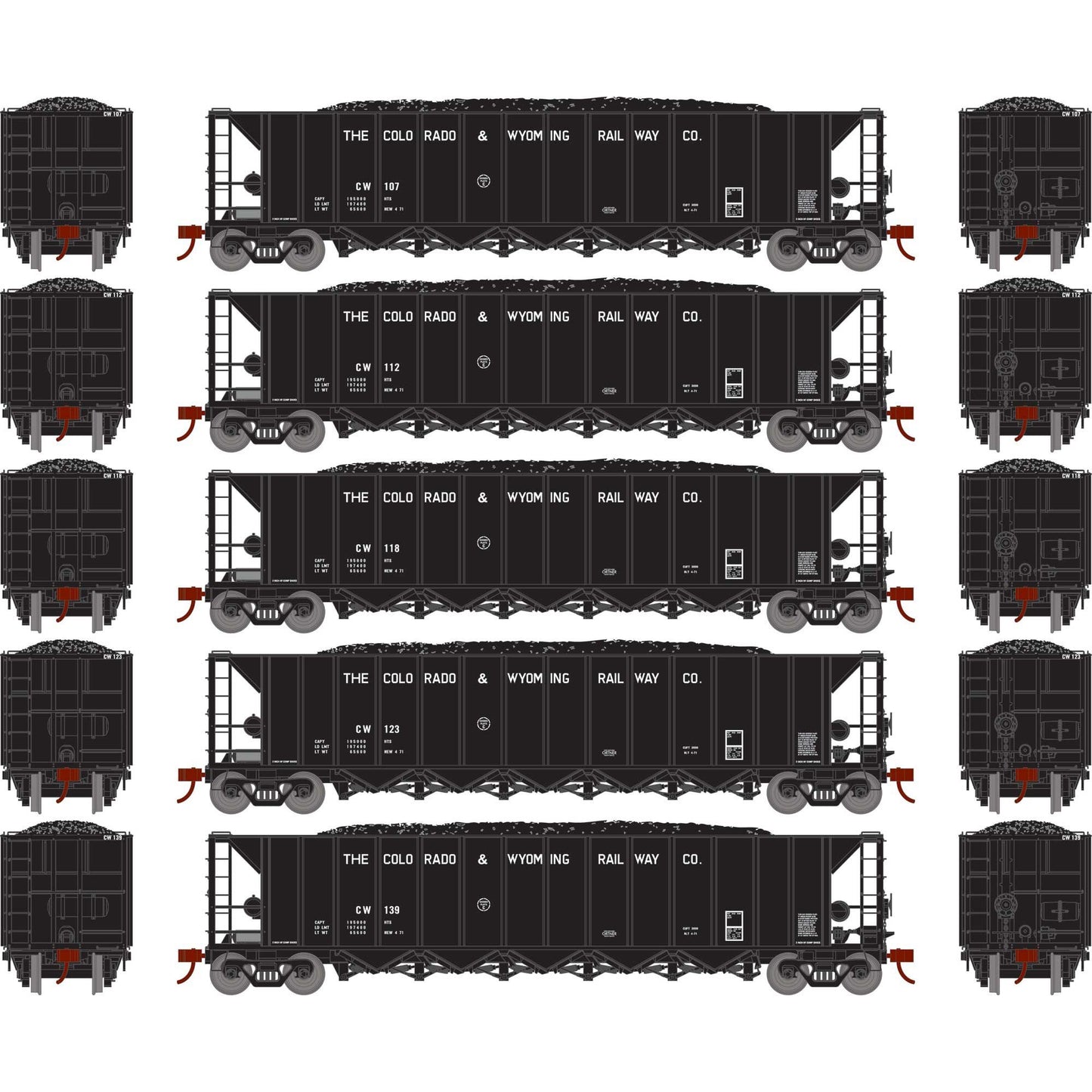 HO Ortner 5-Bay Rapid Discharge Hopper (ATH-1212)