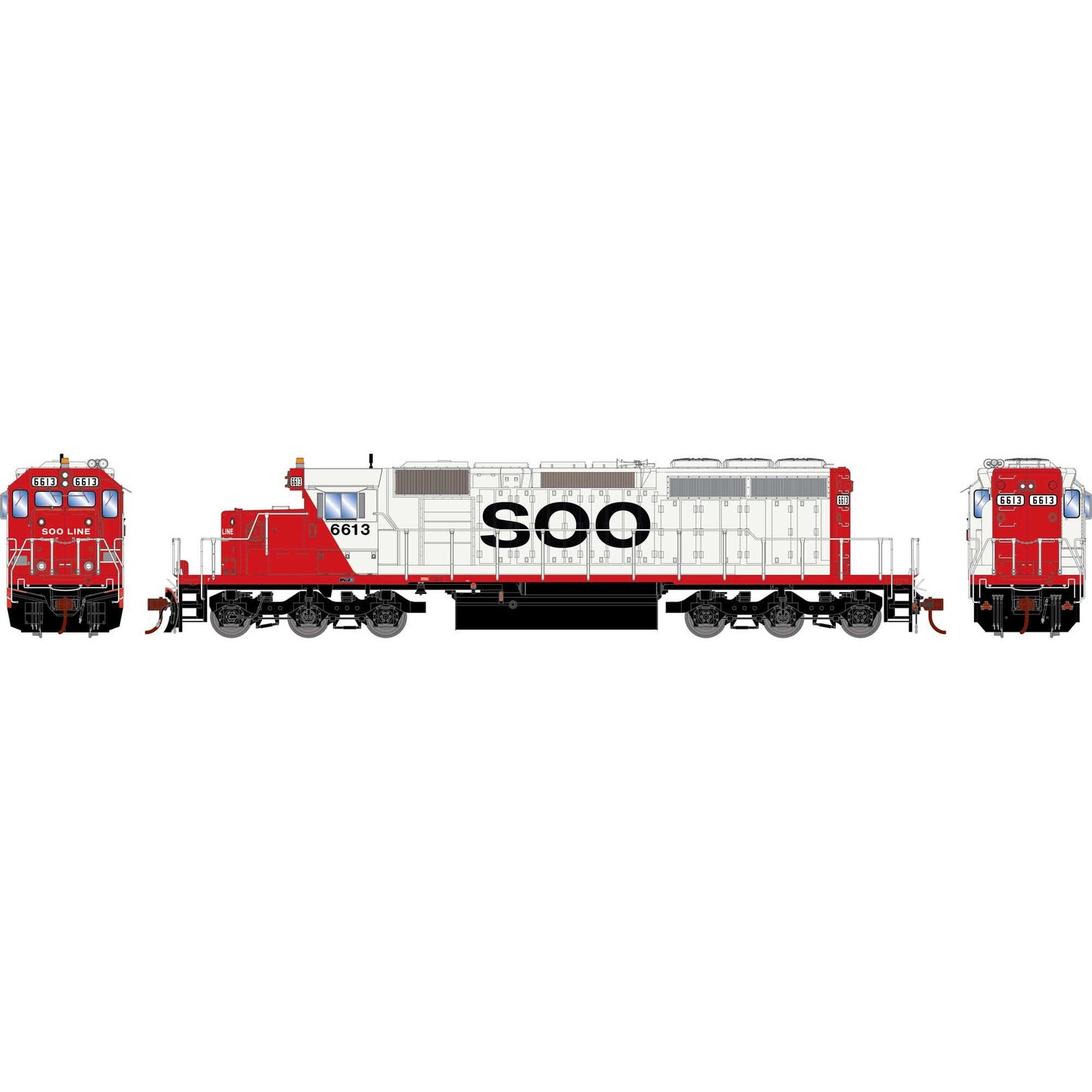 HO EMD SD40-2 Locomotive SOO #6613 (ATH-1233)