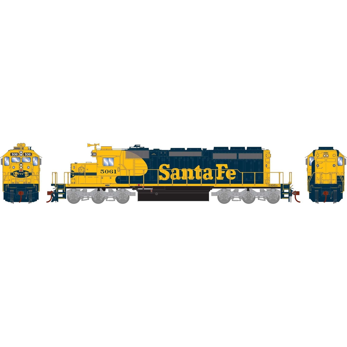 HO EMD SD40-2 Locomotive with DCC & Sound, ATSF #5061 (ATH-1252)