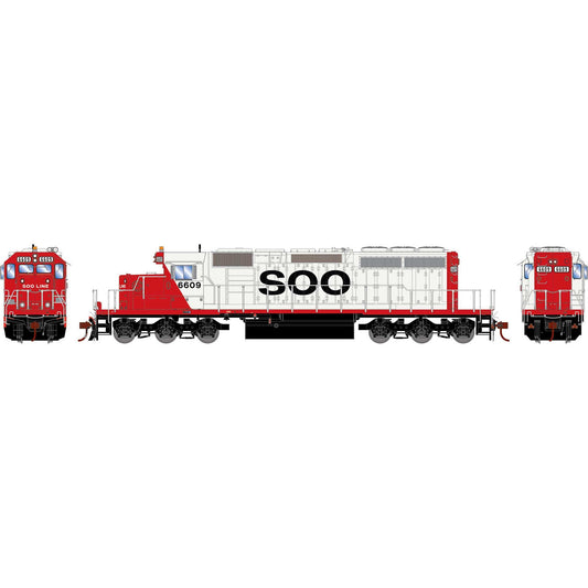 HO EMD SD40-2 Locomotive with DCC and Sound SOO #6609 (ATH-1257)