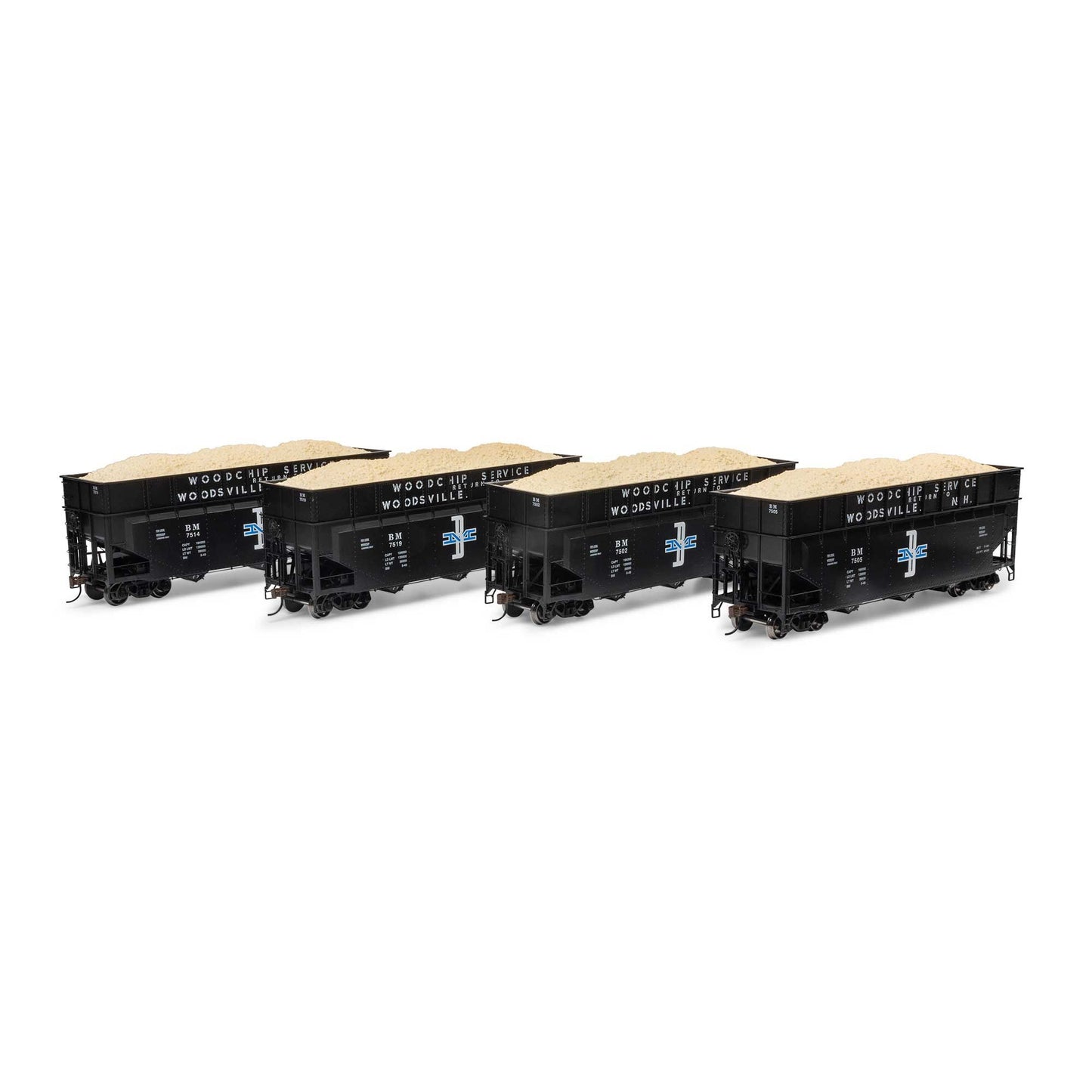 HO 40' Wood Chip Hopper with Load (ATH-1279)