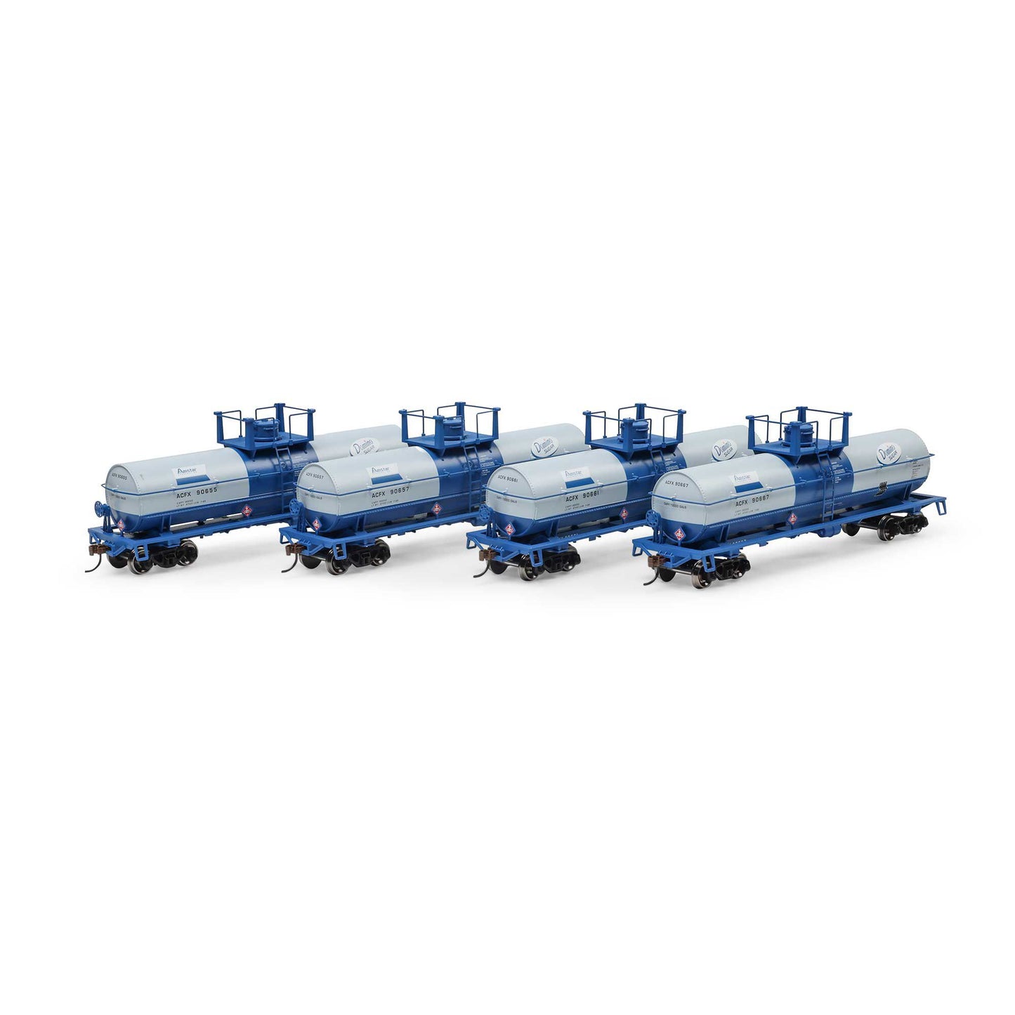 HO 42' Chemical Tank ACFX #90655 #90657 #90661 #90667 3-Pack (ATH-1305)