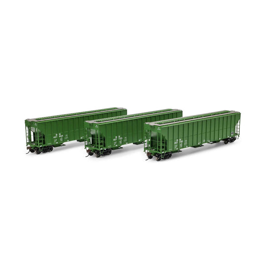 HO FMC 4700 Covered Hopper BN #451664 #451733 #451746 3-Pack (ATH-1317)