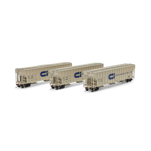 HO FMC 4700 Covered Hopper UTCX #44251 #44263 #44286 3-Pack (ATH-1318)