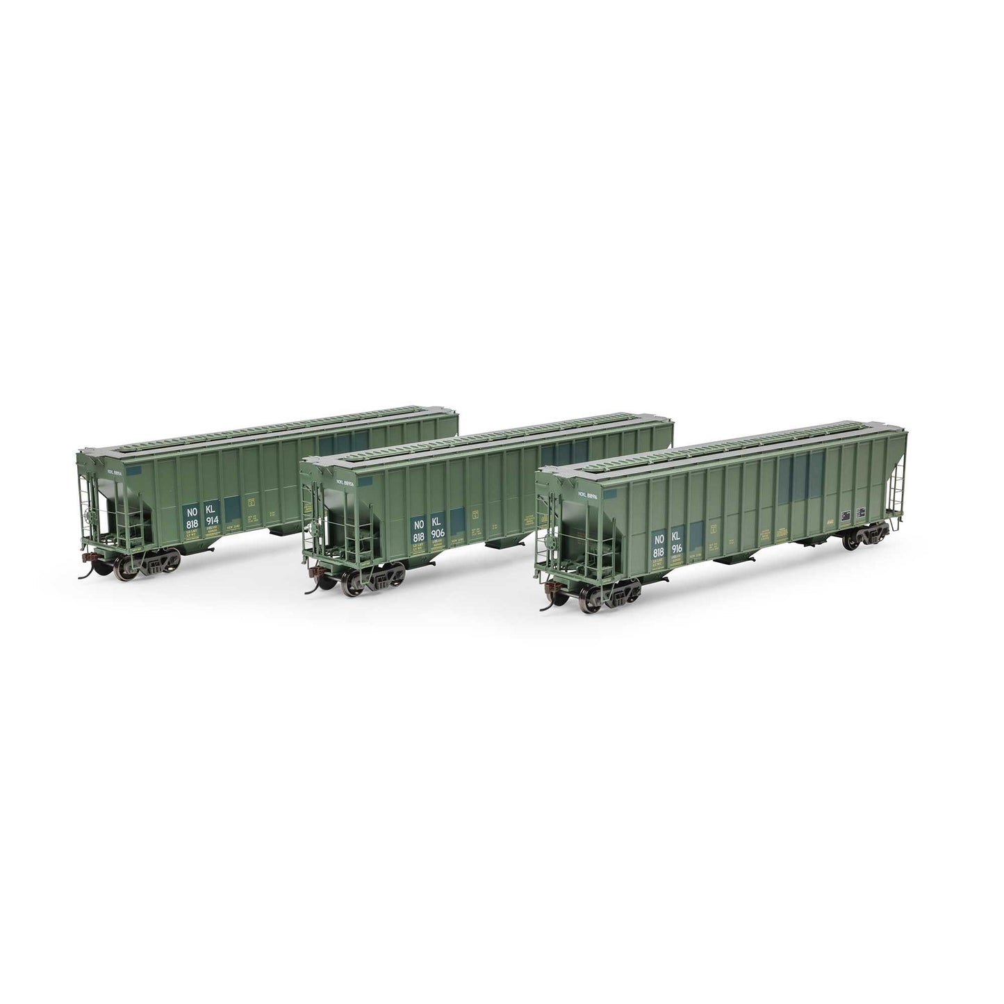 HO FMC 4700 Covered Hopper Primed For Grime 'Ex-CNW' 3-Pack (ATH-1328)