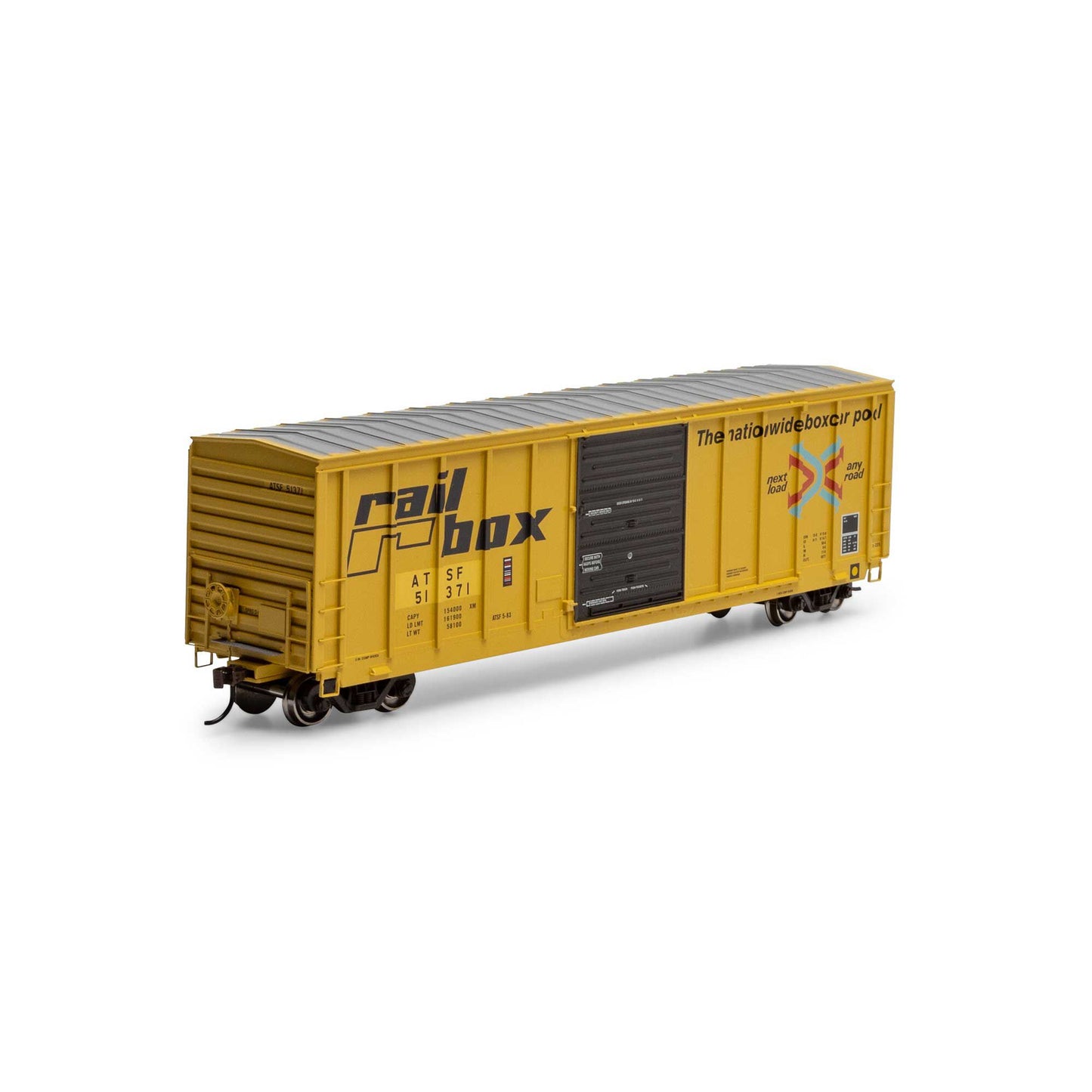 HO ATH 50' PS 5277 Box Car ATSF Primed For Grime Ex-Railbox #51371 (ATH-1366)