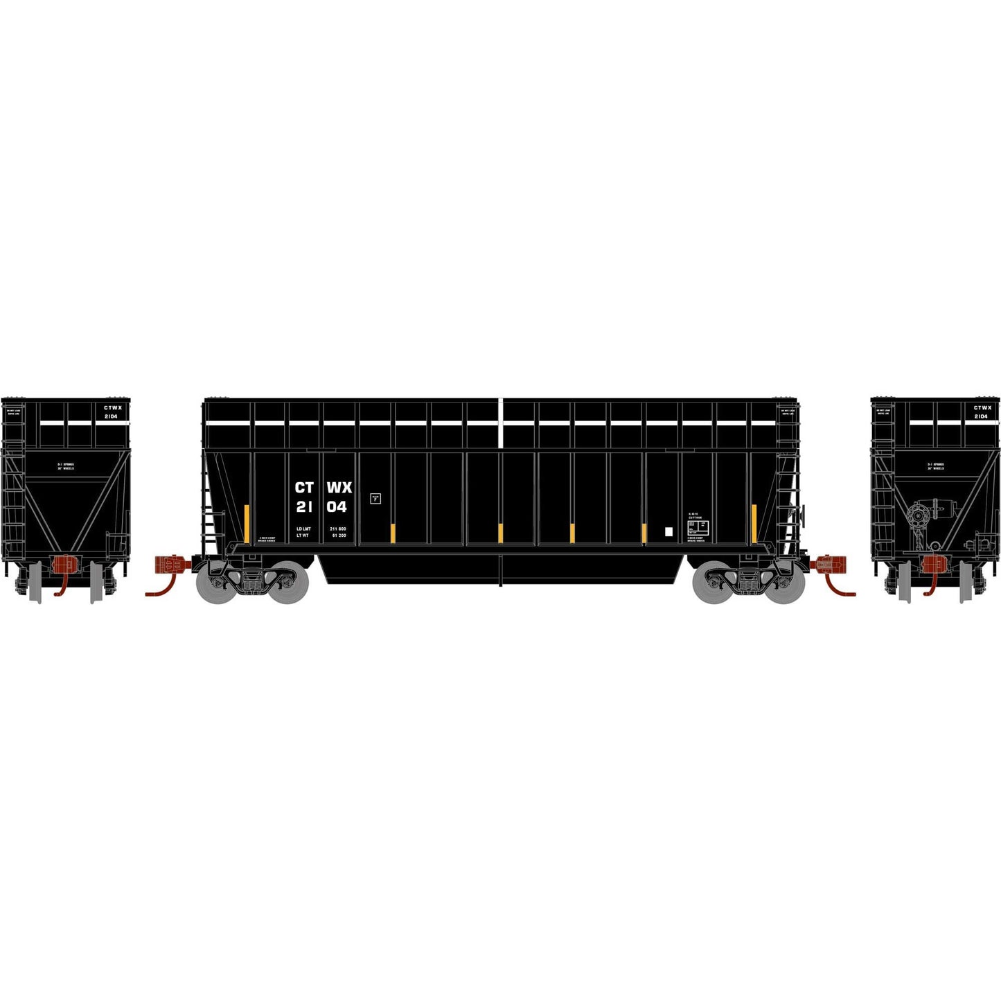 N ATH Berwick Bathtub Extended Side Gondola CTWX #2104 (ATH-1404)