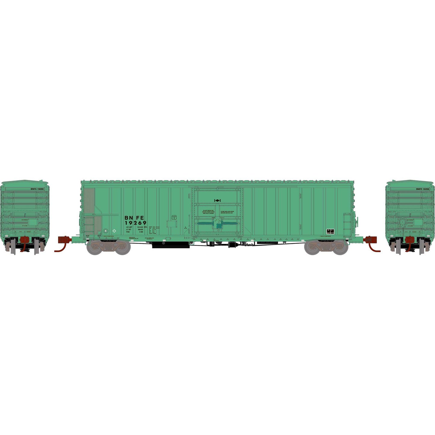 HO Scale 57' FGE Mechanical Reefer Primed For Grime 'Faded Green' (ATH-1466)